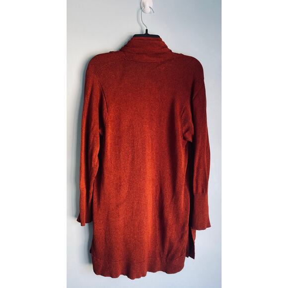 John Patrick Red Cardigan Hand Loomed - Picture 6 of 8